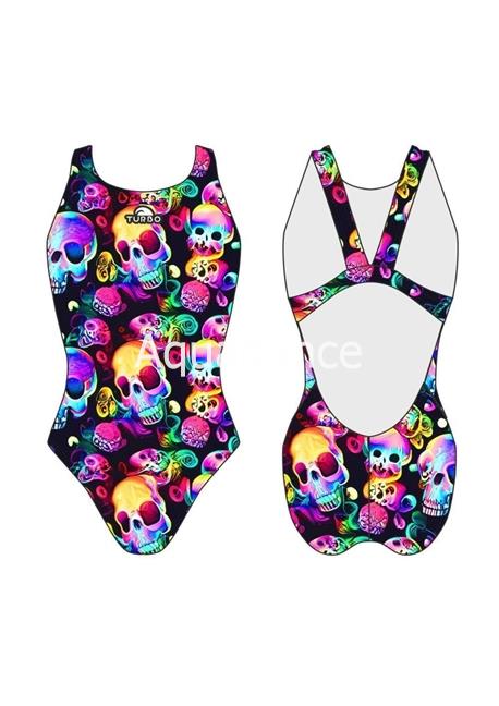 Bañador chica tirante ancho laser skull - Imagen 1