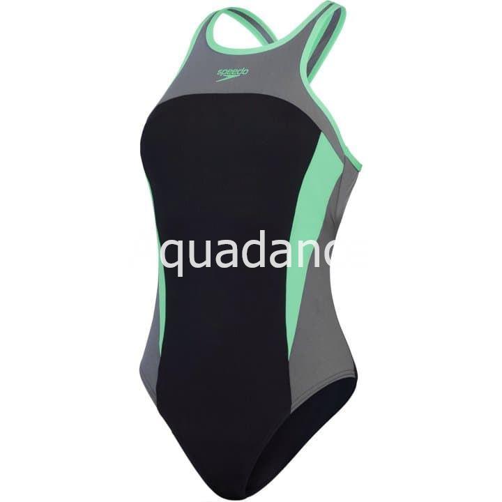 Bañador mujer  High Neck Splice Cross Back - Imagen 3