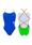 Bañador natación sirene tricolor - Imagen 1