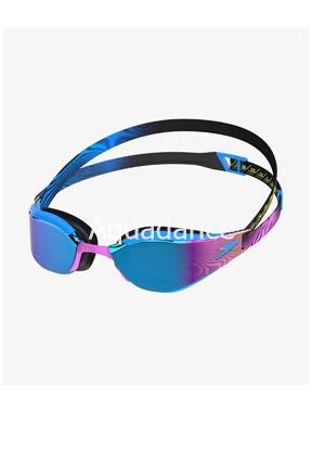 Gafas de natación Speedo Hyper Elite negro lila azul con lentes espejadas azul - Imagen 1