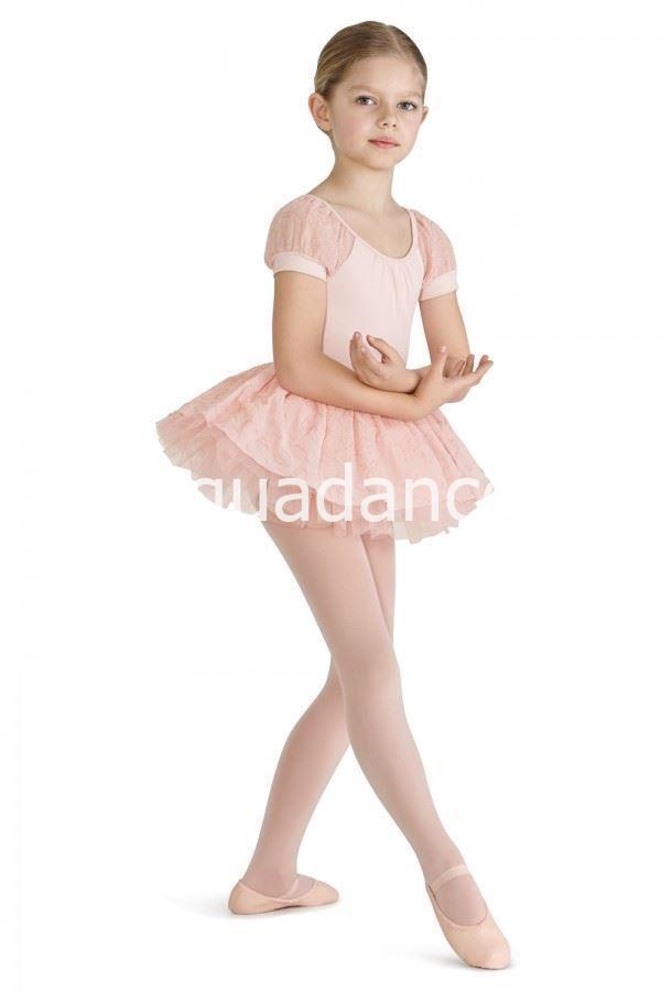 Maillot ballet niña mangas de encaje - Imagen 1