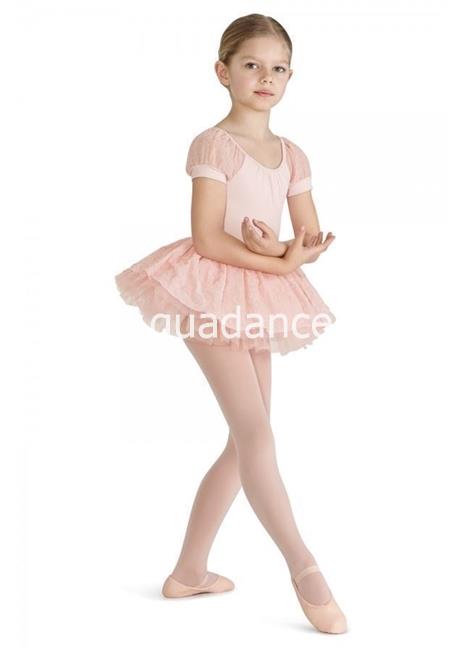 Maillot ballet niña mangas de encaje - Imagen 1