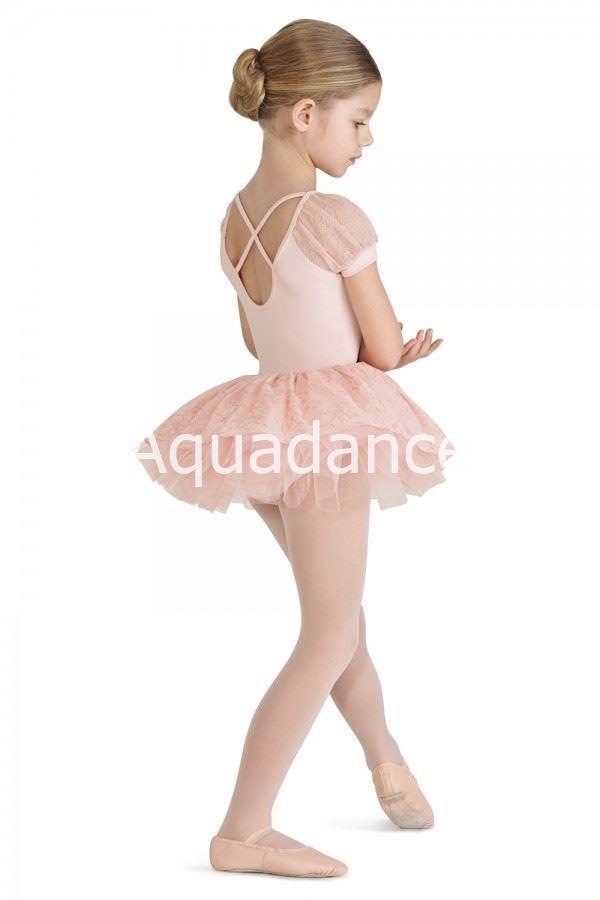 Maillot ballet niña mangas de encaje - Imagen 2