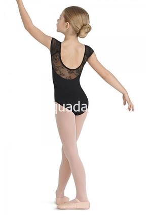 Maillot niña encaje espalda y mangas - Imagen 2