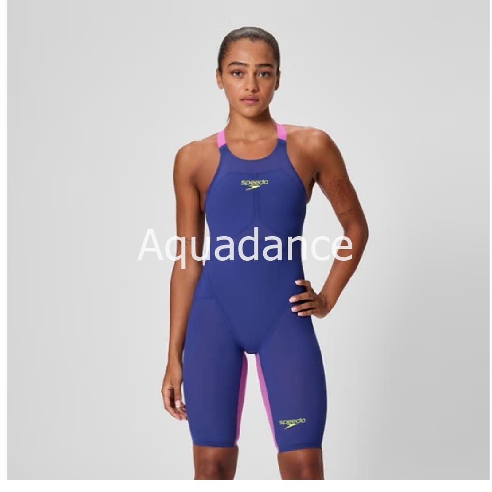 Women's Fastskin LZR Pure Valor 2.0 Openback Kneeskin Navy/Purple - Imagen 1