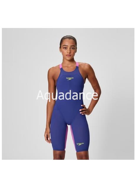 Women's Fastskin LZR Pure Valor 2.0 Openback Kneeskin Navy/Purple - Imagen 1